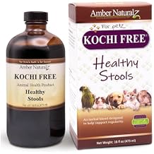 مكمل عشبي مجاني من Amber NaturalZ Kochi للكلاب والقطط والطيور والأرانب وخنازير غينيا | يدعم وظيفة الأمعاء الصحية | مساعد طبيعي لتوازن الجهاز الهضمي | زجاجة زجاجية سعة 16 أونصة سائلة