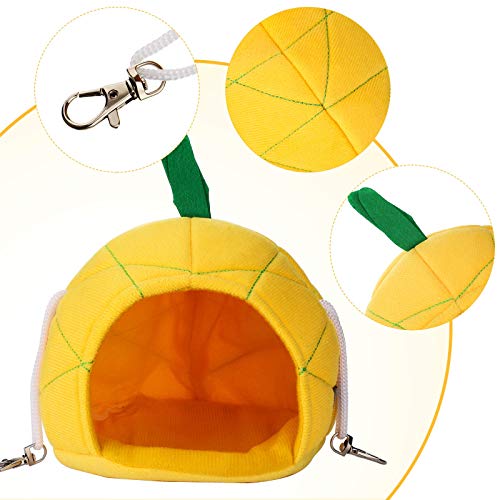 Jetec Pineapple Hammock Soft Hamster House Bed Small Animals Hamster Hanging House Cage Nest Sugar Glider Cage Accessories For Guinea Pig Rat Chinchilla Small Pets Sleeping Playing #TOP4
