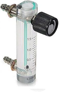 Vogueing Tool Flow Meter with Control Valve YB-4M Air Flow Meter Gas Regulator for Oxygen Air and Gas (0.2-2L/min)