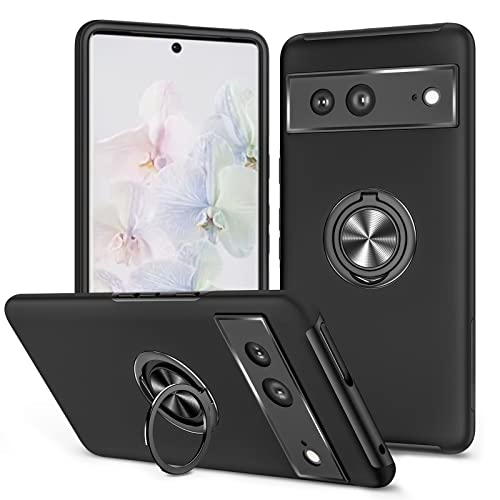 Google Pixel7 ケース リング 耐衝撃 TPU+PC バンパーケース グーグル ピクセル7 スマホケース 頑丈 スタンド機能 車載ホルダー対応 全面保護 落下防止 防塵 指紋防止 傷防止 衝撃吸収 Google Pixel 7 用 携帯カバー