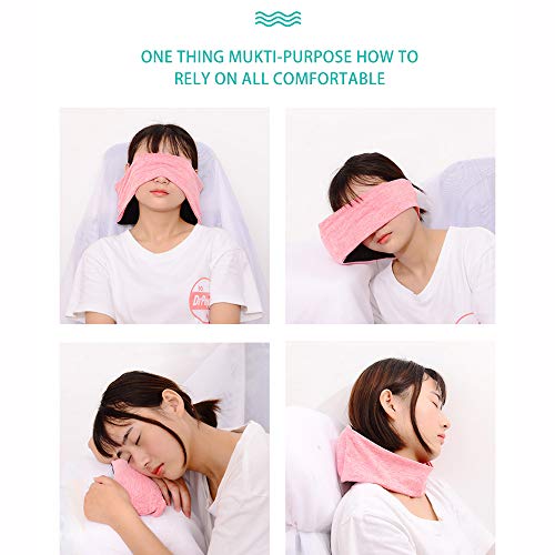 2 In 1 Travel Pillow And Eye Mask Comfortably Supports The Head, Neck And Chin- For Airplane,Train, Car Or Outdoor, Camping,Hiking（Gray） #TOP5
