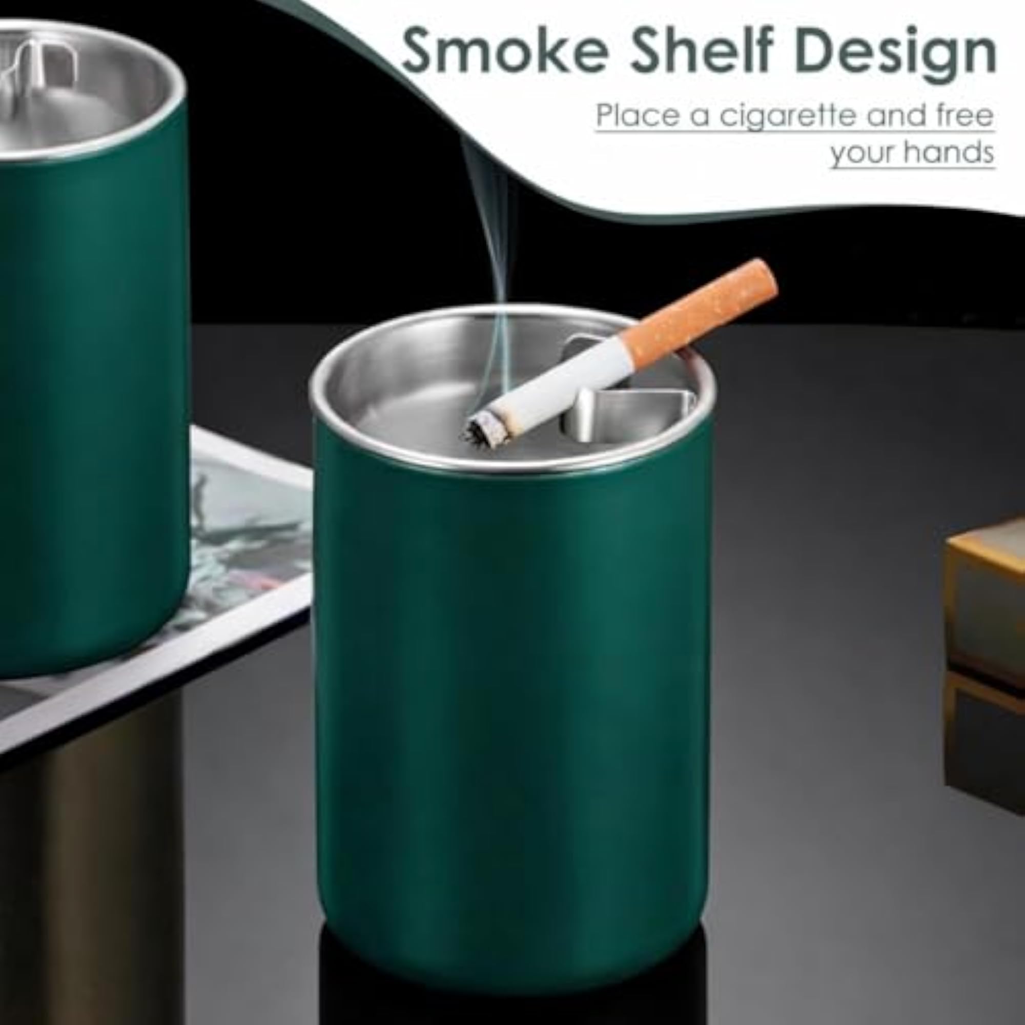 Car Ashtray with Lid, Smell Proof and Windproof