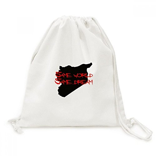 Sac à cordon en toile pour voyage avec citation syriaque