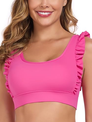 Sujetador deportivo para mujer RELLECIGA ideal para fitness, yoga y entrenamiento con volantes