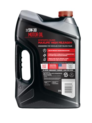 Image of Valvoline High Mileage 150K with MaxLife Plus Technology 5W-30 Motor Oil 5 Quart