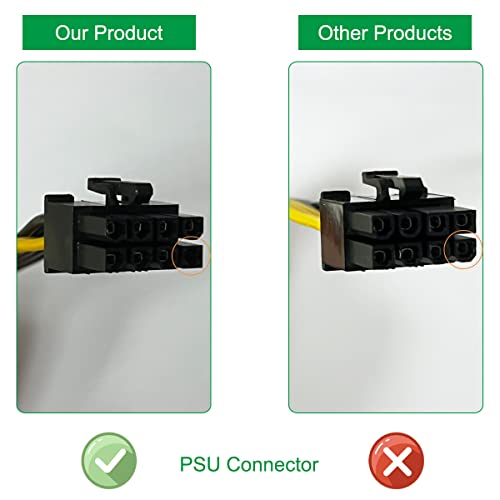 Cable adaptador 8 pines PCIe macho con conectores dobles split 6+2 pines 6