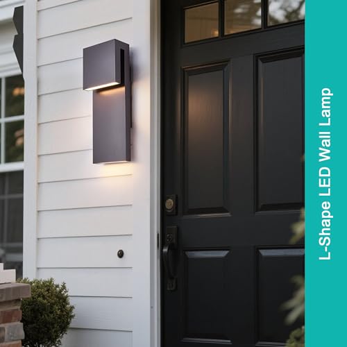 Image of Tarentlight Outdoor Wall Lights Modern Exterior Lighting Fixtures, 3000K Integrated LED, Wall Sconce Lighting 2 Packs, Bronze Outside Wall Mount Lights for House Front Door Porch Garage Patio