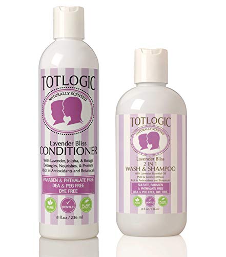 Totlogic Body Wash & Conditioner Set | Kids & Baby Safe Conditioner - 8 Oz, Lavender Bliss & Kids Natural 2 In 1 Body Wash And Shampoo, 8 Oz, Infused With Lavender Essential Oils #TOP24