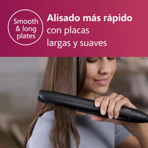 Miniatura 4 de Philips Plancha De Pelo Serie 5000 Con Tecnología Thermoshield, Iones, Placas De 105mm De Largo Flotantes Con Aceite De Argan, 50 Más Rapida, Bhs510 00, Malva