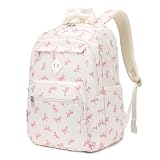 Sisipoet Schulrucksack Mädchen mit Schleifenmuster, 30L Rucksack Damen