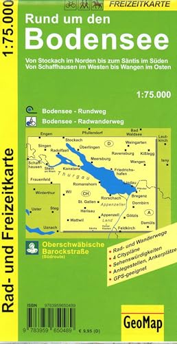 Geo Map   Rund um den Bodensee Rad- und Freizeitkarte - GeoMap Karte (im Sinne von Landkarte)