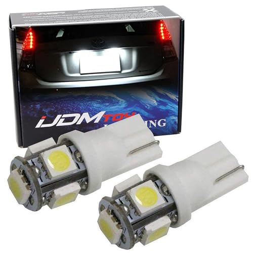 iJDMTOY 194 LED bulbs for Truck Car License Plate Lights 168 2825 T10 Replacement Bulbs Xenon White