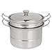 Stainless Steel Mini Pretend Steamer Pot Kids Kitchen Toy Safe Durable Play Cooking Food Toy for Children Boys Girls