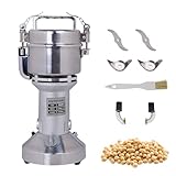 Hakka Grain Mills Grinder, 400g Electric Powder Mill Machine 1800W High Speed Stainless Steel Pulverizer Machine Commercial Herb Grinder for...