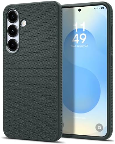 Spigen for Galaxy S25 Case, Liquid Air [No Magnet Ring] [Military-Grade Protection] - Abyss Green