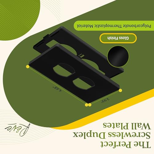 Placa de pared sin tornillos dúplex para decoración moderna de salones y oficinas 3