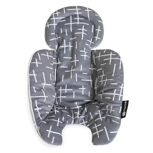 4moms RockaRoo and MamaRoo Infant Insert, Machine Washable, Soft, Plush Fabric, Reversible Design, Dark Grey