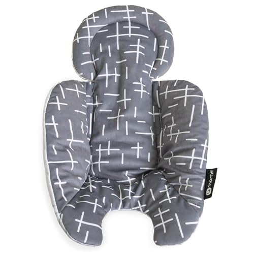 Image of 4moms RockaRoo and MamaRoo Infant Insert, Machine Washable, Soft, Plush Fabric, Reversible Design, Dark Grey