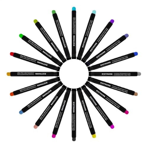 Marcadores de tela para ropa, juego de pintura textil indeleble de 20 colores, herramienta de escritura de punta fina, suministros escolares, herramienta de arte para dibujar