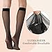 ChicVerves 8 Pairs Sheer Knee High Stockings for Women 15D Sheer Socks Nylons Pantyhose for Women with Wide Calf, Black