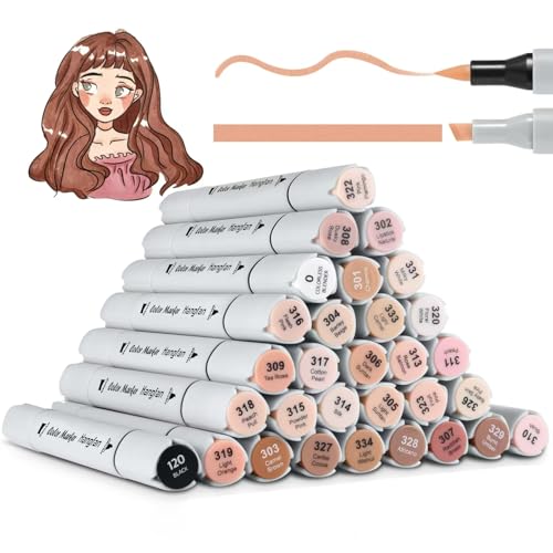 Skin Tone Markers Set for Art and Coloring