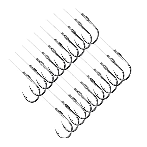 ffshop Hameçon 30 Paires de Crochets de Poisson Strands Double Crochets Finis Fini Crochets de Poisson Ensemble Complet de Gains de pêche Crochets de Poisson cruciatique de Pêche Cover