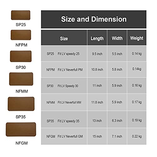 Handbag Base Shaper, OPPOSHE Leather Bag Liner Board Compatible with Speedy and Neverfull Tote Purse