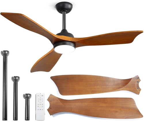Mount Jasper Ceiling Fans with Lights 60 Inch Walnut Wood Blades by Mount Jasper - Used condition - US$134.99