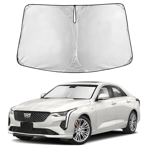 Image of Autovir Windshield Sun Shade Fit for 2020-2023 2024 2025 Cadillac XT6 Sunshade, Front Car Window Shades Sun Visor, Blocks UV Rays & Heat, Car Accessories