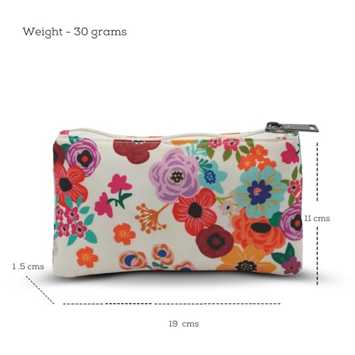 Image of VISMIINTREND Flat Flower Design Pouch - Girls & Boys, Adults Adorable and Multi-Purpose Organizer
