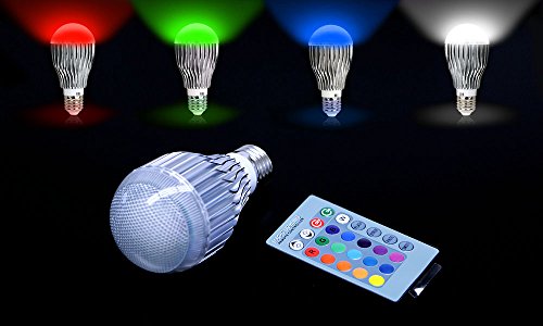 GPCT LED 9W Color Changing Bulb with 64 Levels of Brightness/Color Combinations and 5 Lighting Modes - 1 Pack
