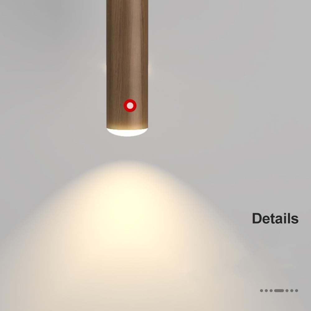 Applique da Parete Moderna Minimalista in Legno Stile Nordico, con Striscia LED, Lampada Rustica per Interni, apparecchio di Illuminazione per Camera da Letto, complemento d'arredo