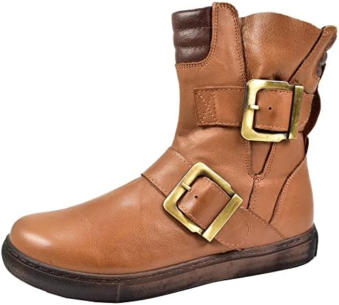 Andrea Conti Dames enkellaars boot speciale schacht flap plat 0342926, Topaas, 36 EU