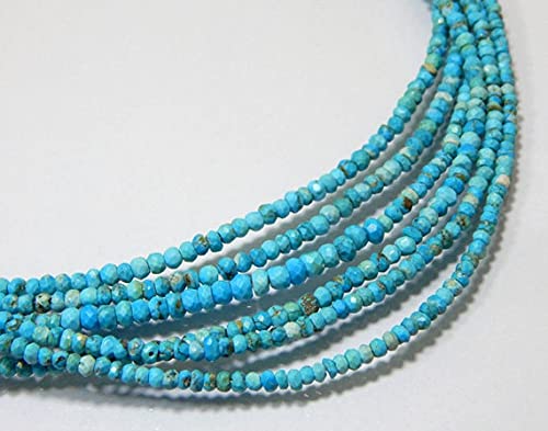 Perles turquoise Sleeping Beauty facettées haut de gamme pour colliers fins de créateur