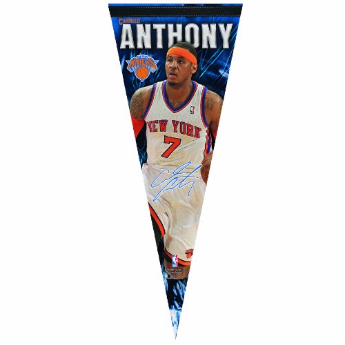 NBA New York Knicks Carmelo Anthony 12 by 30-Inch Premium Quality Pennant