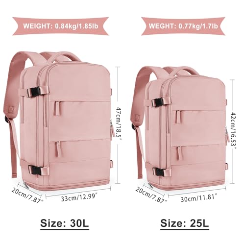 Image of coowoz Large Travel Backpack For Women Men,Carry On Backpack Flight Approved,Hiking Backpack Waterproof Outdoor Sports Rucksack Casual Daypack Fit 15.6 Inch Laptop Shoes Compartment