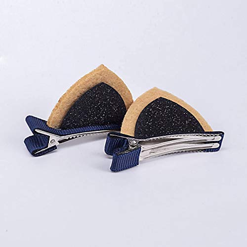 Theast Cat Ears Hair Clips, Cute Glitter Sparkly Cat Ear Hair Pins, Animal Barrettes For Girls, Loveliness Handwork Hair Daily Wearing Party Decoration (6Pair) #TOP3