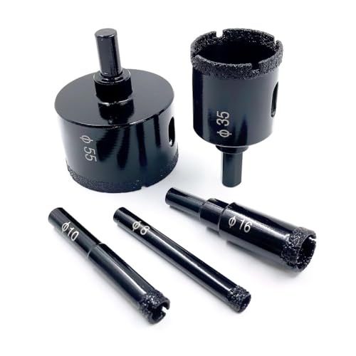 6-65mm Diamond Brazed Core Dry Drill For Porcelain Tiles Marble Crowns Glass Granite Hole Saw Cutter Accessories Drill Bit Tools,35mm