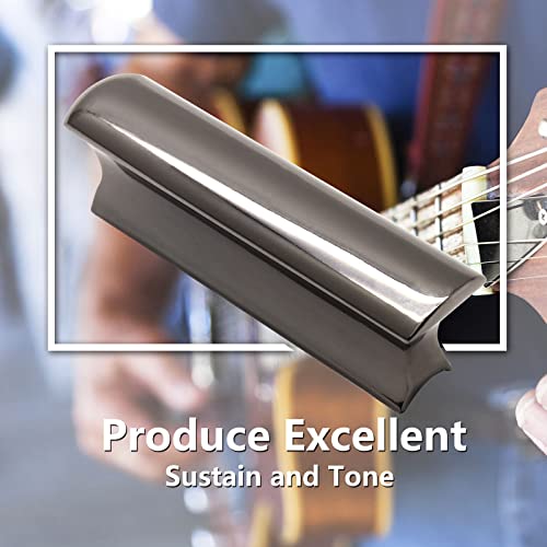 Jersvimc Metal Guitar Slide Bar Tone Lap Steel Slide, Black Slide Bar For Dobro Hawaiian Guitar Electric Guitar Dunlop Bass #TOP5
