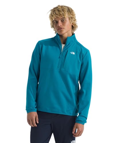 The North Face Men's TNF Performance Fleece Quarter Zip Jacket - Lightweight Pullover with Secure Chest Pocket, Dusk Blue, Medium