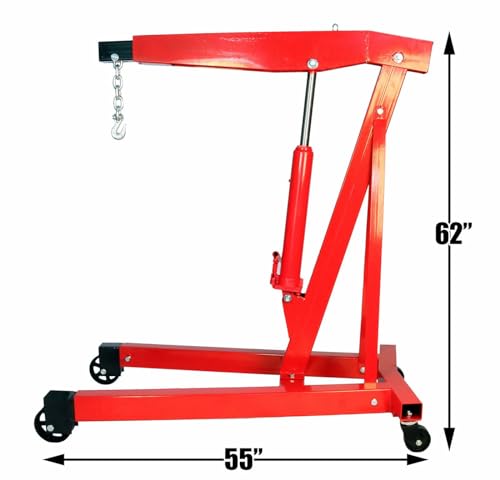 Dragway Tools 3 Ton 6000 lb Heavy Duty Engine Hoist Cherry Picker Shop Crane