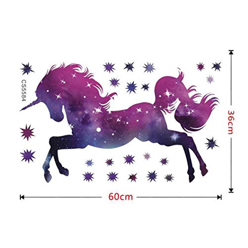 Bamsod Dream Unicorn Wall Stickers Kids Wall Decals Art For Girls Boys Bedroom,Home Decor 14''X23.6'' #TOP2