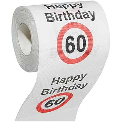 MIK Funshopping Scherzartikel Deko Spaß-Toilettenpapier Runder Geburtstag lustiges Geschenk Cover