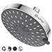 HOPOPRO 2024 Newest 6 Inch 6-Mode High Pressure Shower Head and Shower Arm, High Flow Fixed Showerheads Bathroom Rain Showerhead Tool-free Installation