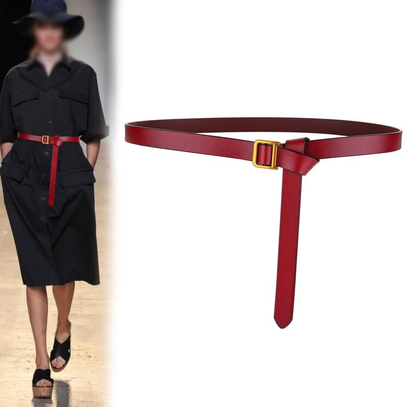 HBJWOV Waistband Women's Cowhide Decoration Suit Belt With Dress Shirt Waistband(D)2