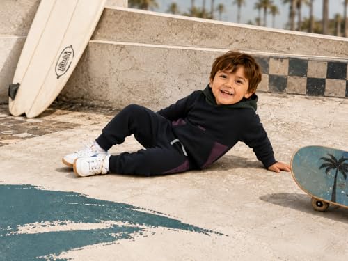 Image of Volcom Infant Toddler Baby Boys Joggers Set - 2 Piece Fleece Pullover Hoodie and Jogger Pants Activewear Set (Sizes: 12M-7)