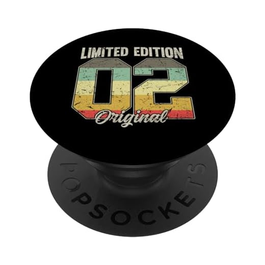 2002 Vintage Cumpleaños Retro Edición Limitada Hombres Mujer PopSockets PopGrip Intercambiable
