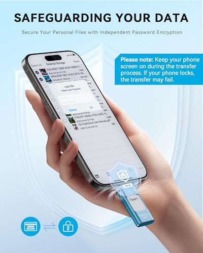 Apple MFi Certified 256GB Flash Drive for iPhone Thumb Drive Photo Stick, USB Memory Stick iPhone Flash Drive for Photos Videos, High Speed Jump Drive Compatible for iPhone/iPad/Android/PC (Blue)