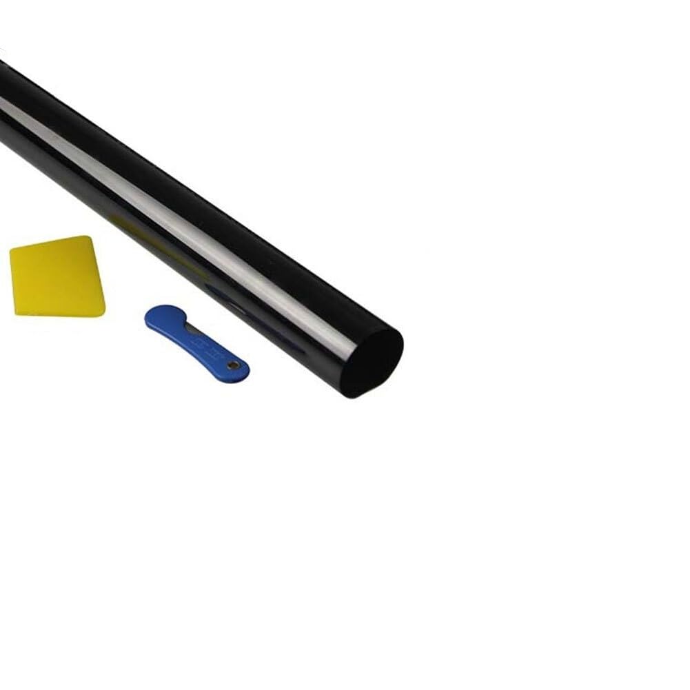Laminas Para Tintar Lunas Coche Película for ventana de coche de color negro oscuro de 75 cm x 6 m, protección solar, protección de privacidad, pegatina protectora solar UV for verano, películas de ai