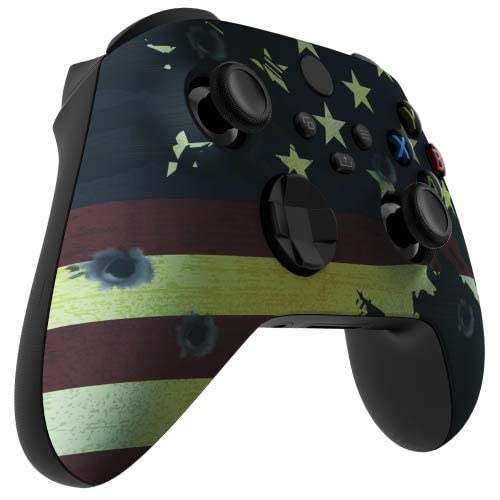Xbox Modded Rapid Fire Soft Touch Controller - Includes Largest Variety Of Modes -Jump Shot, Drop Shot, Quick Aim, Auto Aim, Quick Scope - Master Mod - Usa Red White Blue (Flag) #TOP1
